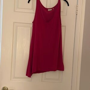 Hot pink sleeveless blouse